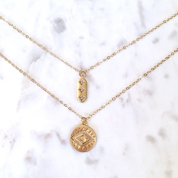 Evil Eye Sun Coin Pendant - Picture 5 of 7